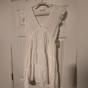 Altar'd State White Ruffle Dress